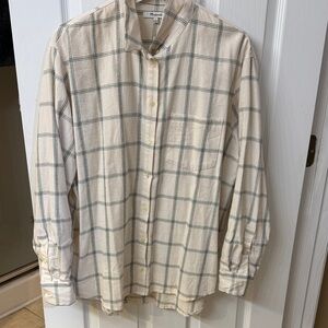 Madewell Windowpane Flannel Button down